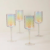 Tuscany Classics Iridescent Red Wine Glasses, Set of 4