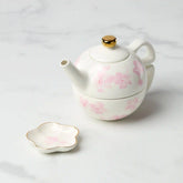 Spring Pansies Tea For One with Tea Bag Holder