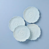 Butterfly Meadow Floral Blue Accent Plates, Set of 4