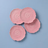 Butterfly Meadow Floral Pink Accent Plates, Set of 4