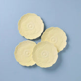 Butterfly Meadow Floral Yellow Accent Plates, Set of 4