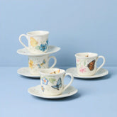 Butterfly Meadow Espresso Cup & Saucers, Set of 4