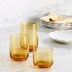 Tuscany Classics Stackable Amber Coolers, Set of 4
