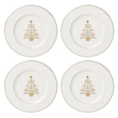 Federal Platinum Tree Accent Plates, Set of 4