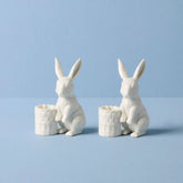 Wicker Creek Bunny Candle Holders, Set of 2