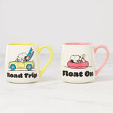Peanuts Mugs Road Trip-Float On, Set of 2