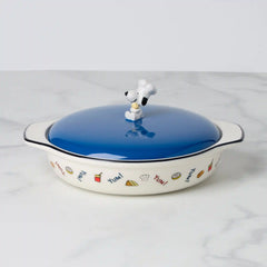 Chef Snoopy Covered Casserole Dish