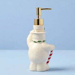 Happy Holly Days Snowman Soap Dispenser