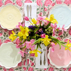 Butterfly Meadow Floral Pink Accent Plates, Set of 4