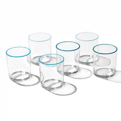 24 Seven Turquoise Medium Tumblers, Set of 6