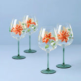 Butterfly Meadow Holiday Balloon Glasses, Set of 4
