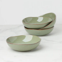 Organic Shades Sage Green Pasta Bowls, Set of 4