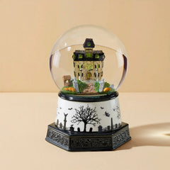 Haunted Village Lit Water Globe