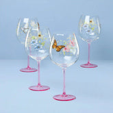 Butterfly Meadow Pink Decal Balloon, Set of 4