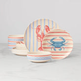 24 Seven Melamine, Wharfside 12-Piece Dinnerware Set