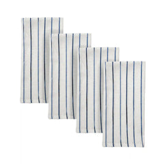 Blue Bay Stripe Dinner Napkins, Set of 4