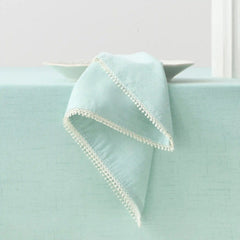 French Perle Solid Ice Blue Dinner Napkins, Set of 4