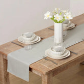 French Perle Solid Dove Grey 14x90 Table Runner