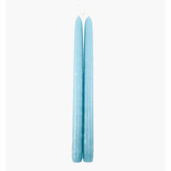 Dripless Robins Egg 12 Taper Candles, Set of 2