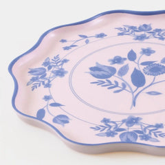 Vintage Botanical Reusable Large Plates, Set of 4