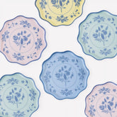Vintage Botanical Reusable Small Plates, Set of 4