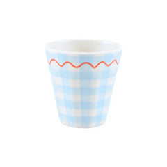 Gingham Reusable Cups, Set of 6