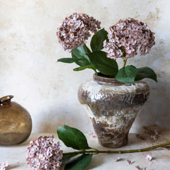 Artificial Real Touch Antique Blush Hydrangea Stem