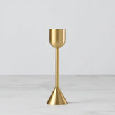 Light Gold Tall Taper Candle Holder