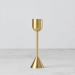 Light Gold Tall Taper Candle Holder