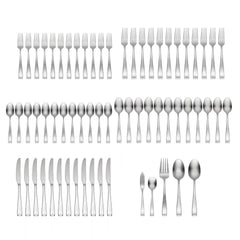 Moda Satin 65-Piece Flatware Set