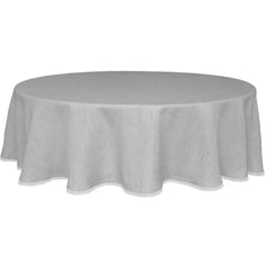 French Perle Solid Dove Grey 70x70 Round Tablecloth