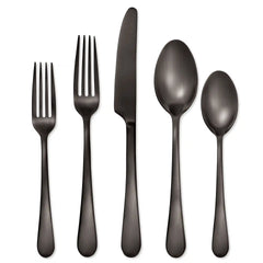 Mirabella Gunmetal Satin 30-Piece Flatware Set