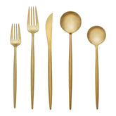 Zephyr Gold Satin 20-Piece Flatware Set