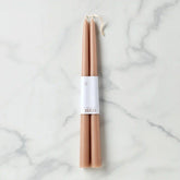 Dipped Greige 12 Taper Candle, Set of 2
