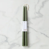 Dipped Moss 12 Taper Candle, Set of 2