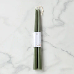 Dipped Moss 12 Taper Candle, Set of 2