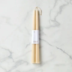 Dipped Parchment 12 Taper Candle, Set of 2