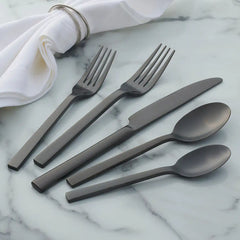 Chefs Table Midnight Matte 20-Piece Flatware Set