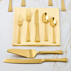 Portola Gold Satin 2-Piece Dessert Set