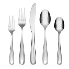 Waylen 40-Piece Flatware Set with Rustic Caddy