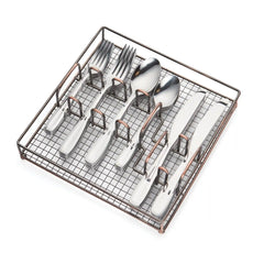 Waylen 40-Piece Flatware Set with Rustic Caddy