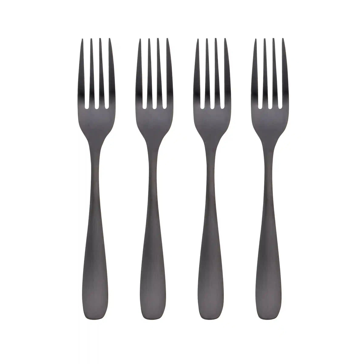 Eliana Black Satin Salad Forks, Set of 4
