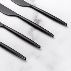 Gaze Black Satin Spreaders, Set of 4