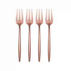 Gaze Copper Mirror Cocktail Forks, Set of 4
