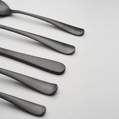 Rhiannon Black Satin 20-Piece Flatware Set