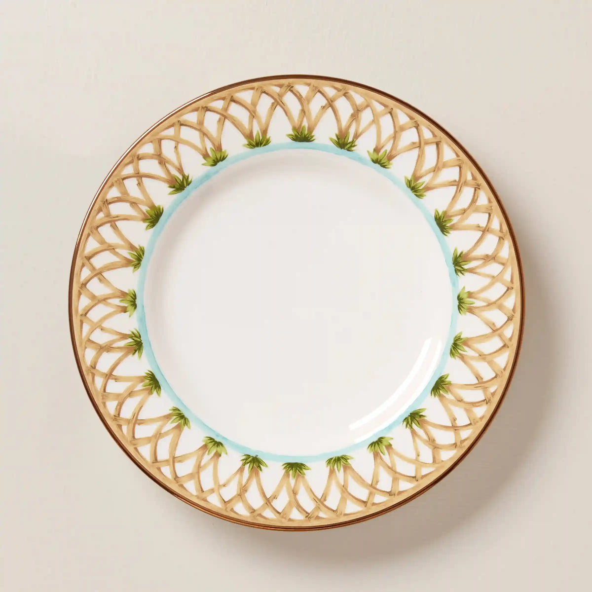 British Colonial Bamboo Accent Plate