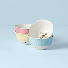 Butterfly Meadow Colors 4-Piece Dessert Bowl Set