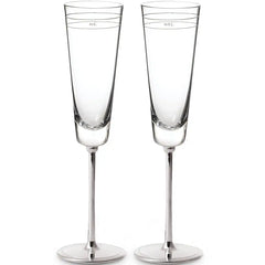 Darling Point Mr. & Mrs. Champagne Flute, Set of 2