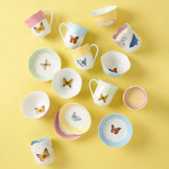 Butterfly Meadow Colors Mugs, Set of 4