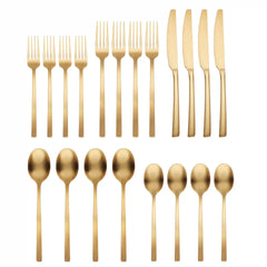 Beacon Gold Satin 20-Piece Flatware Set